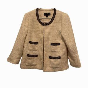 Sandra Angelozzi  White Tweed Blazer